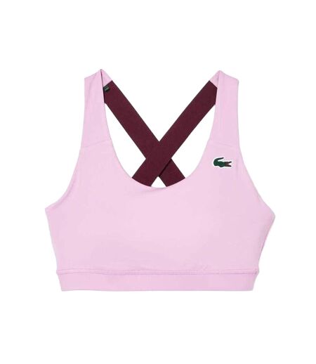 Womens/ladies Stretch Breathable Sport Bralette Pink Lacoste