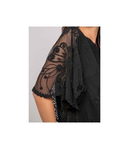 Top manches papillons broderie FLEURETTE - Dona X Lisa