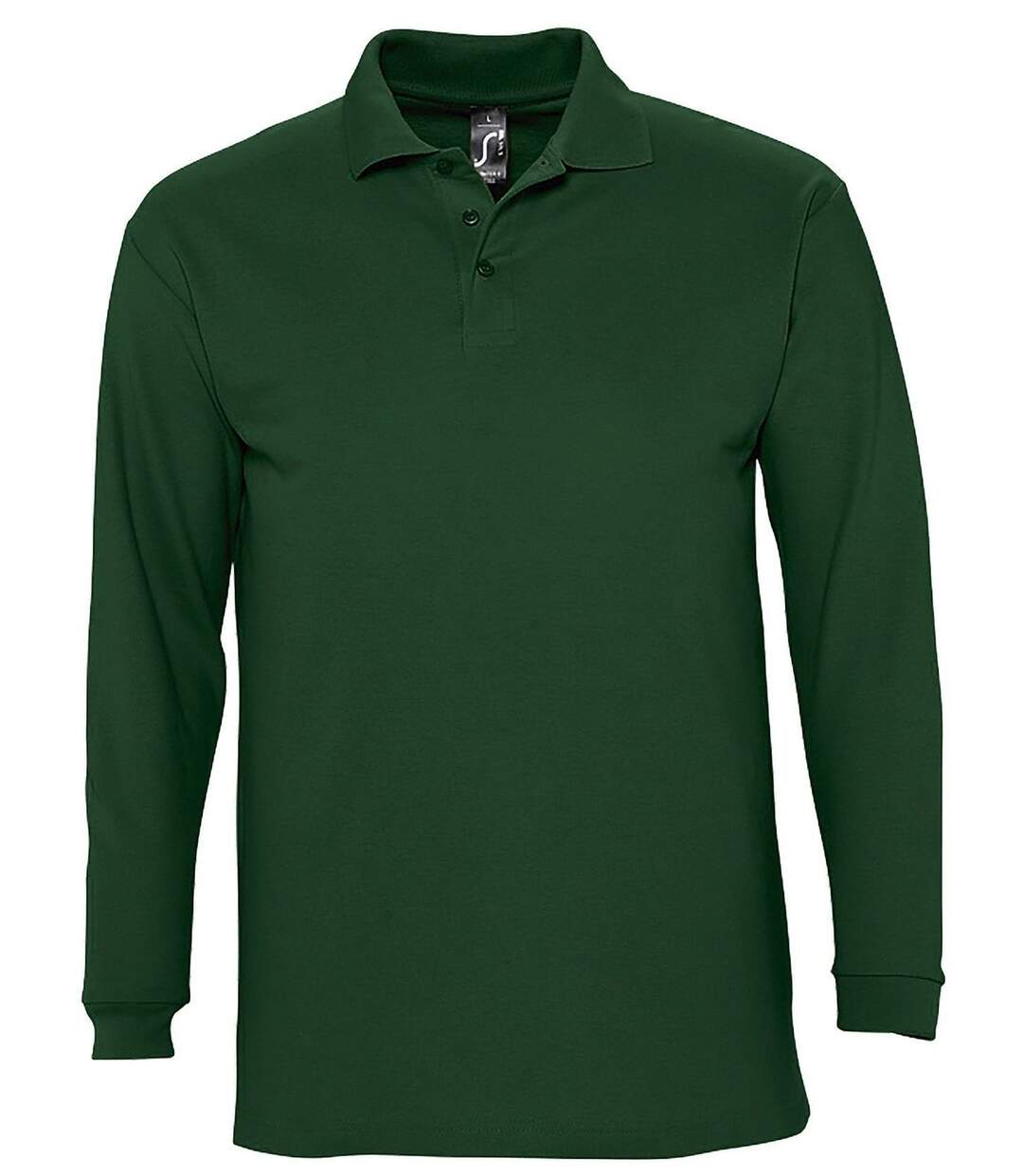 Polo manches longues - Homme - 11353 - vert golf
