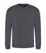 Unisex adult soft touch sweatshirt shark grey Awdis-1