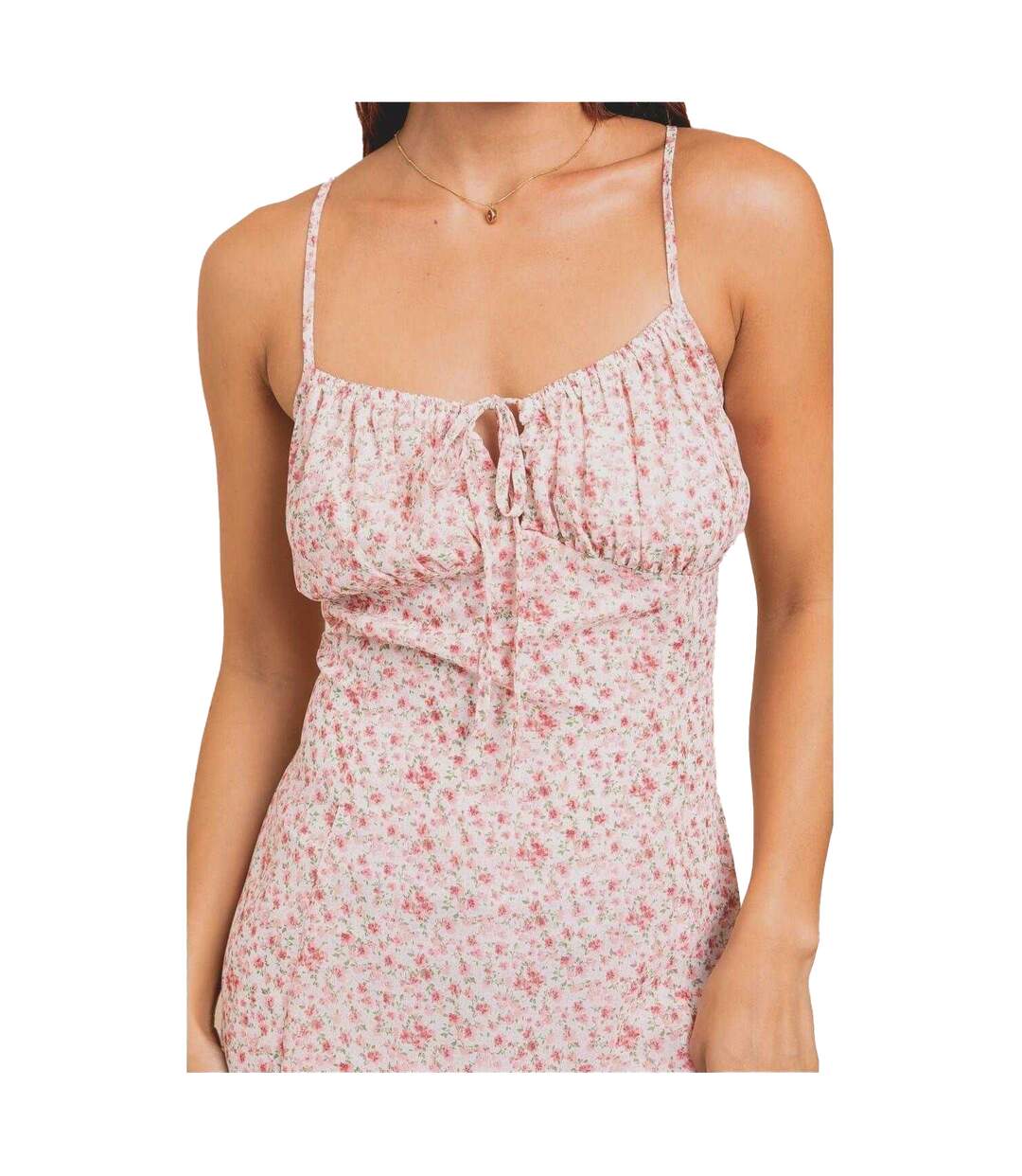 Womens/ladies Floral Spaghetti Strap Slip Dress Multicoloured Daisy Street-4