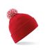 Unisex Adult Beanie Classic Red White Beechfield-2