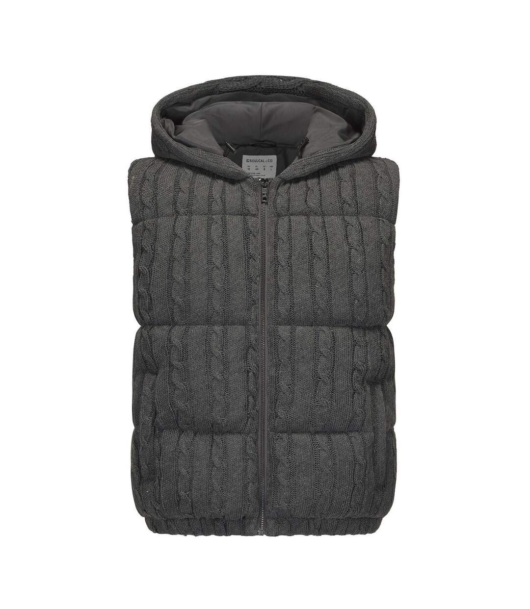 Veste Sans Manches Homme Gris Foncé SoulCal-1