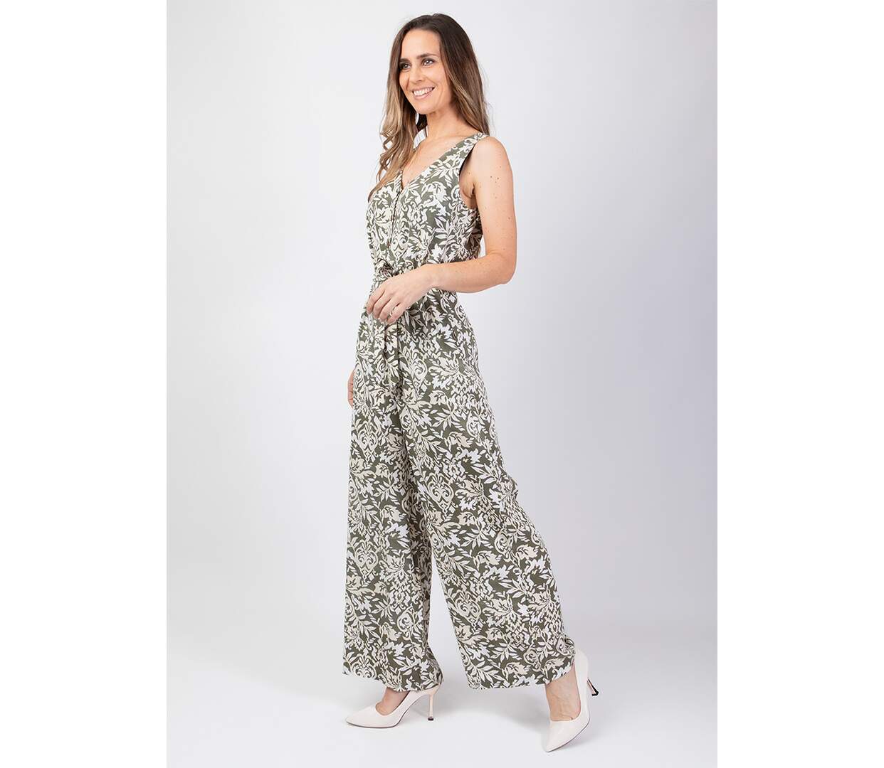 Combi-pantalon jambes larges CARLY motif ethnique élégant Coton Du Monde-3