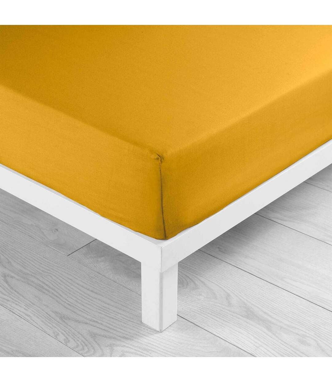 Drap Housse Lina 160x200cm Curry-2