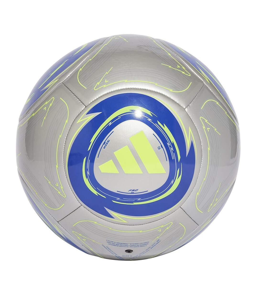 Ballon De Foot Motif/style Imprimé Messi Club Taille 5 Gris Argent Bleu Adidas-1