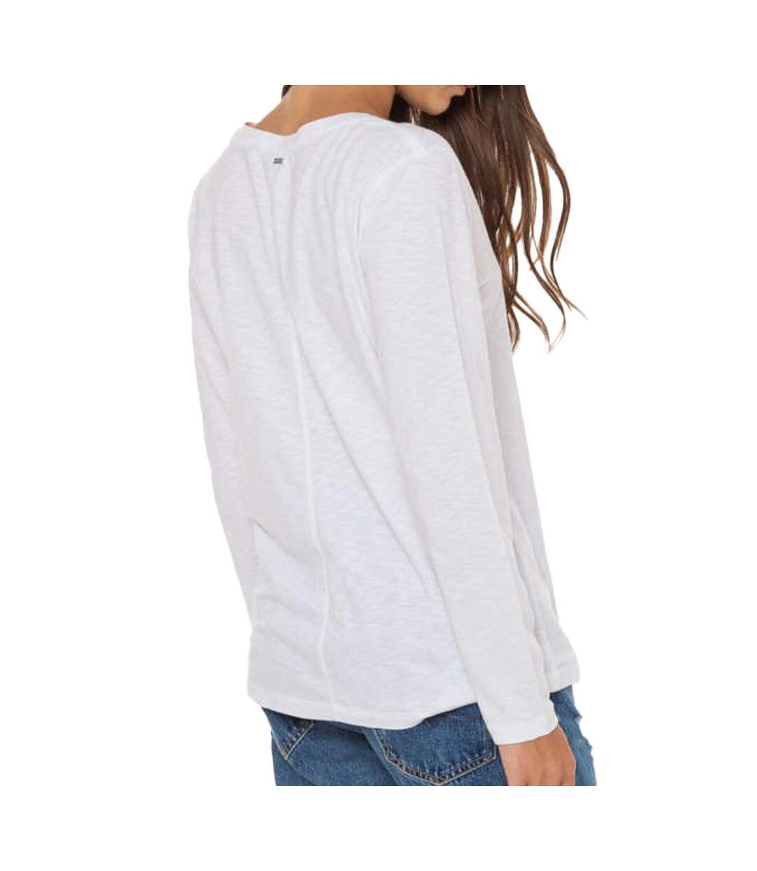 T-Shirt manches longues blanc femme superdry studios - l-2