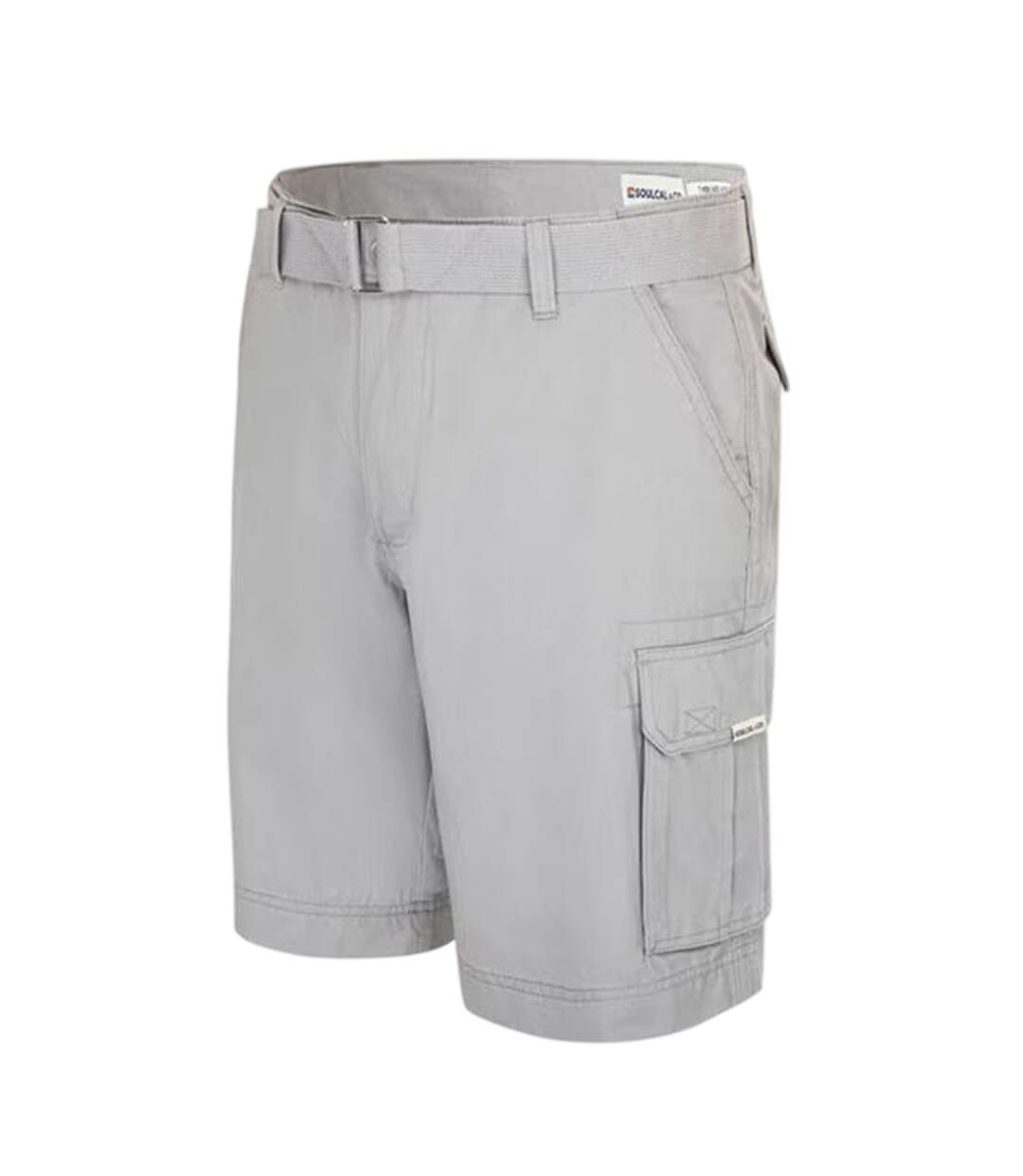 Mens Washed Cargo Shorts Silver SoulCal-3
