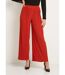 Pantalon large taille élastiquée maille plissée-1