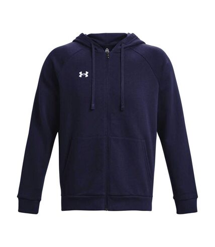 Sweat à capuche rival adulte bleu nuit Under Armour