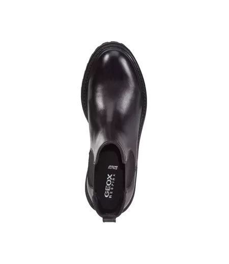 Womens/ladies D Iridea B Leather Ankle Boots Black Geox
