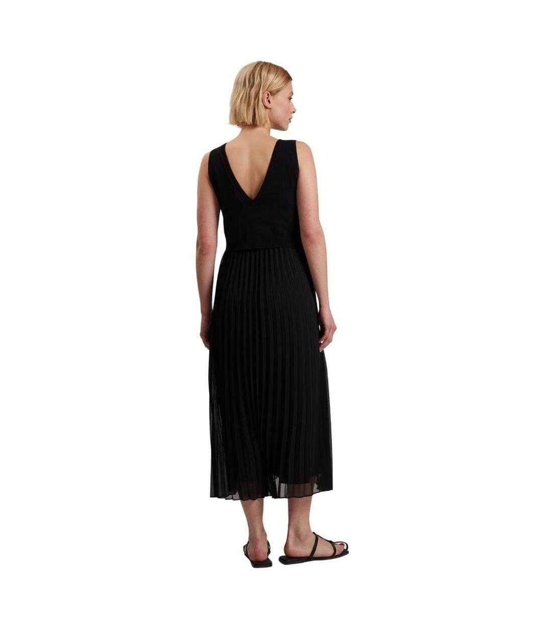 Robe Mi-longue Manches Style Caraco Motif/style 2-en-1 Larnahh Femme Noir Ted Baker-3