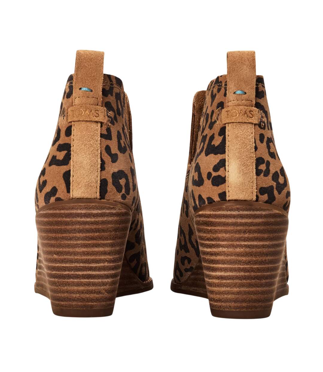 Womens/ladies Kallie Giraffe Print Suede Ankle Boots Brown Toms-2