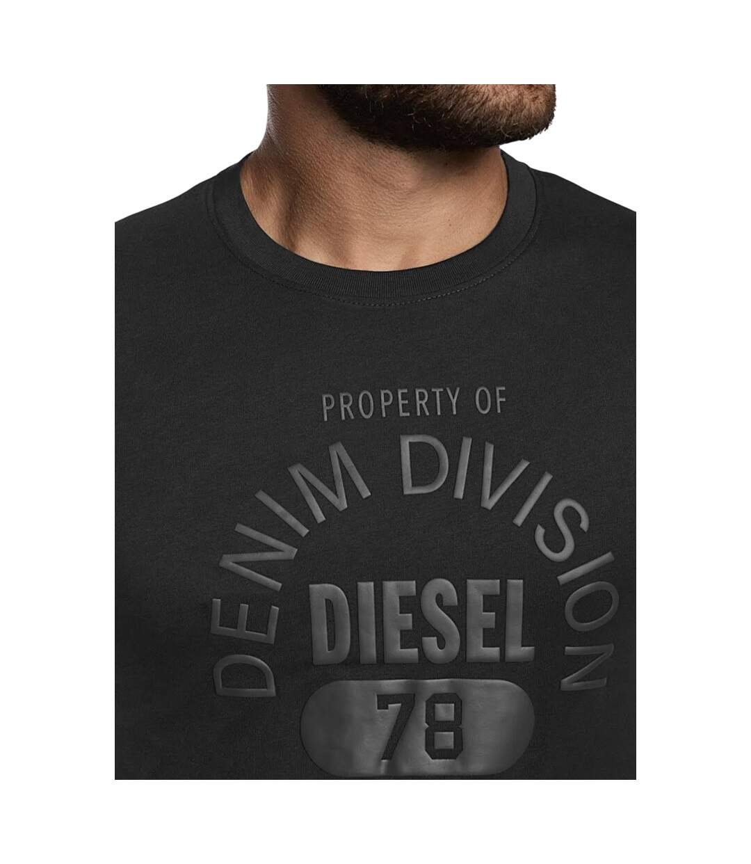 T-shirt Motif/style Logo Property Of Denim Division Adulte Noir Diesel-4