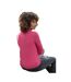 Womens/ladies Plain Cashmere Crew Neck Classic Cardigan Bright Pink WoolOvers-2
