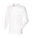 Polo de rugby a manches longues homme blanc Front Row-1