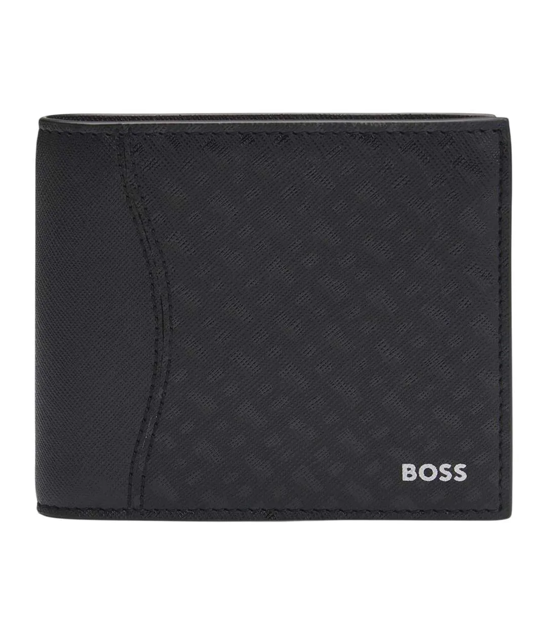 Portefeuille Tous Les Jours Motif/style 2 Plis Taille Unique Noir Boss-1