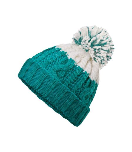 Apres beanie emerald/soft white Beechfield