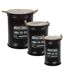 Lot de 3 Coffres Bidon Design Indus 51cm Noir-1