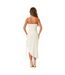 Ensemble Jupe Mi-longue Femme Beige Gris Missy Empire-2
