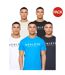 Pack Of 5  Mens Henyfront T-shirt  Black Blue White Light Beige Dark Blue Henleys-2