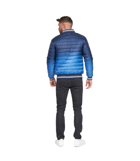 Mens Basefade Padded Jacket Blue Crosshatch