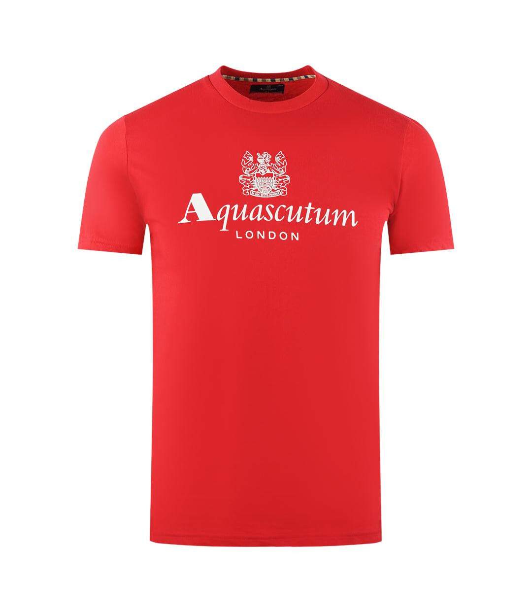 T-shirt Motif/style Logo London Aldis Homme Rouge Aquascutum-1