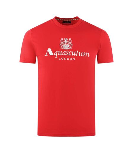 T-shirt Motif/style Logo London Aldis Homme Rouge Aquascutum