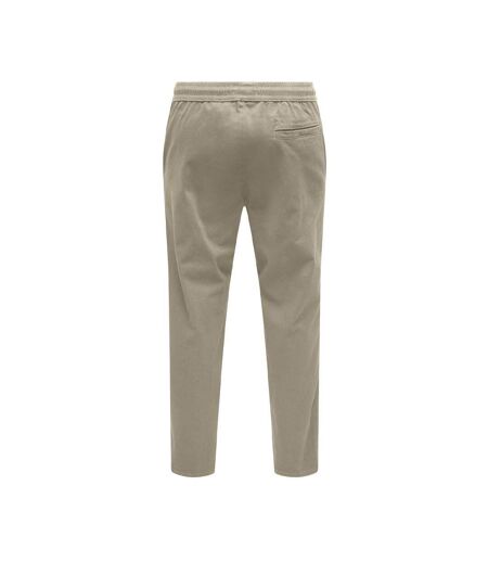 Pantalon chino beige homme only & sons linus tapered