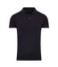 Mens Knitted Short-sleeved Polo Shirt Black Raging Bull-2
