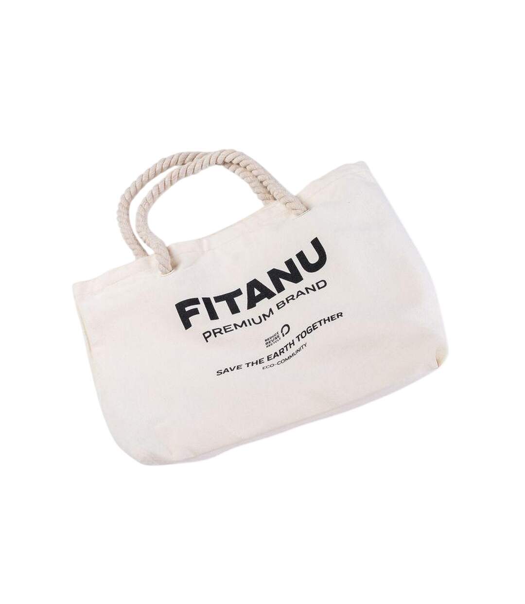 Tote Bag Motif/style Tressé Taille Unique Blanc Fitanu-1