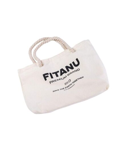 Tote Bag Motif/style Tressé Taille Unique Blanc Fitanu