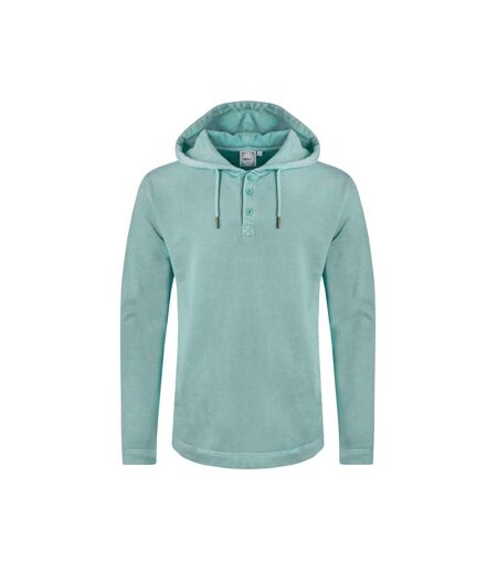 Mens Woodside Loopback Sun Faded Hoodie Mineral Blue Weird Fish