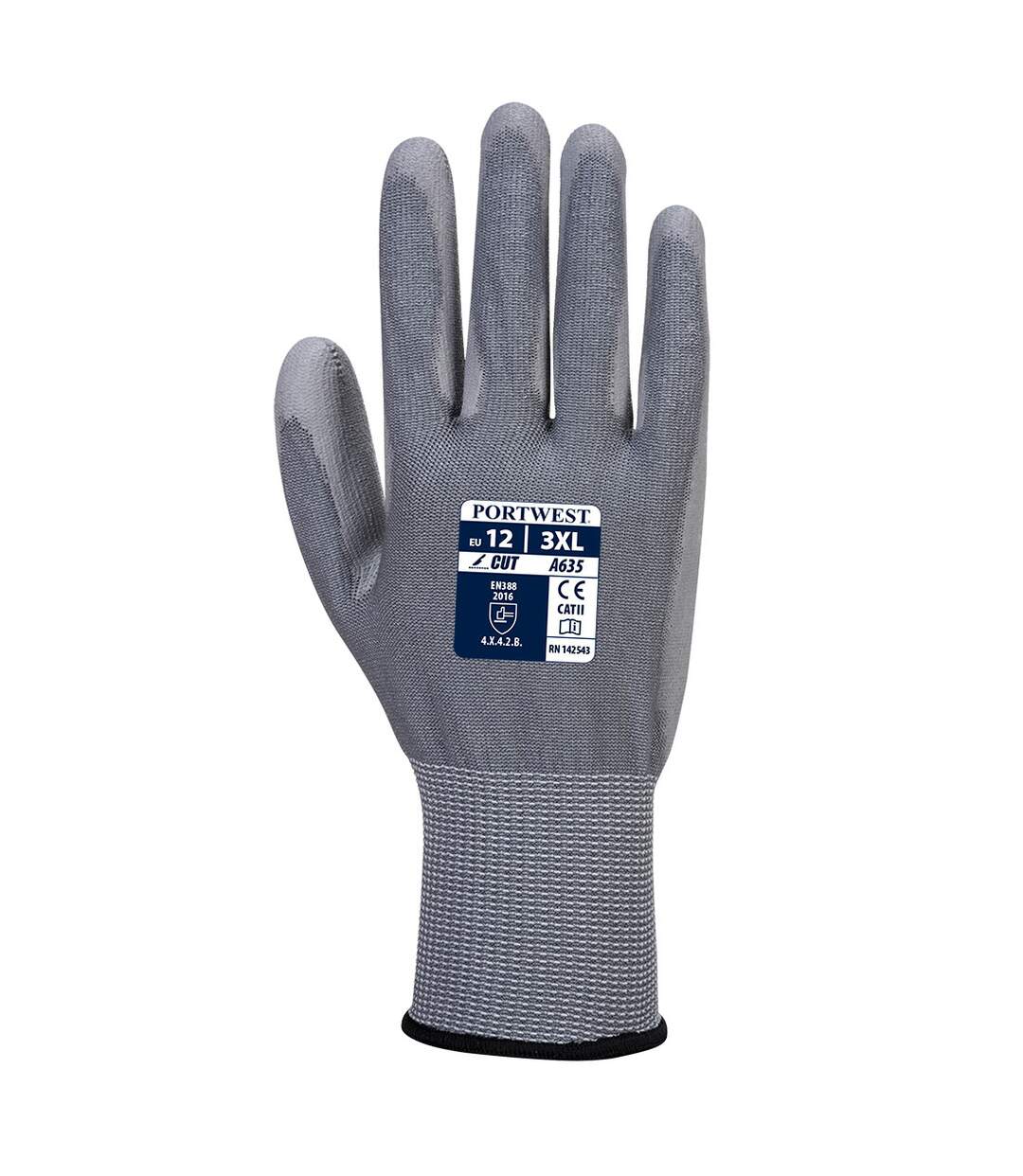 Unisex adult a635 economy cut resistant gloves l grey Portwest-2