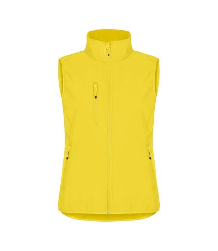 Womens/ladies Classic Softshell Body Warmer Yellow Clique