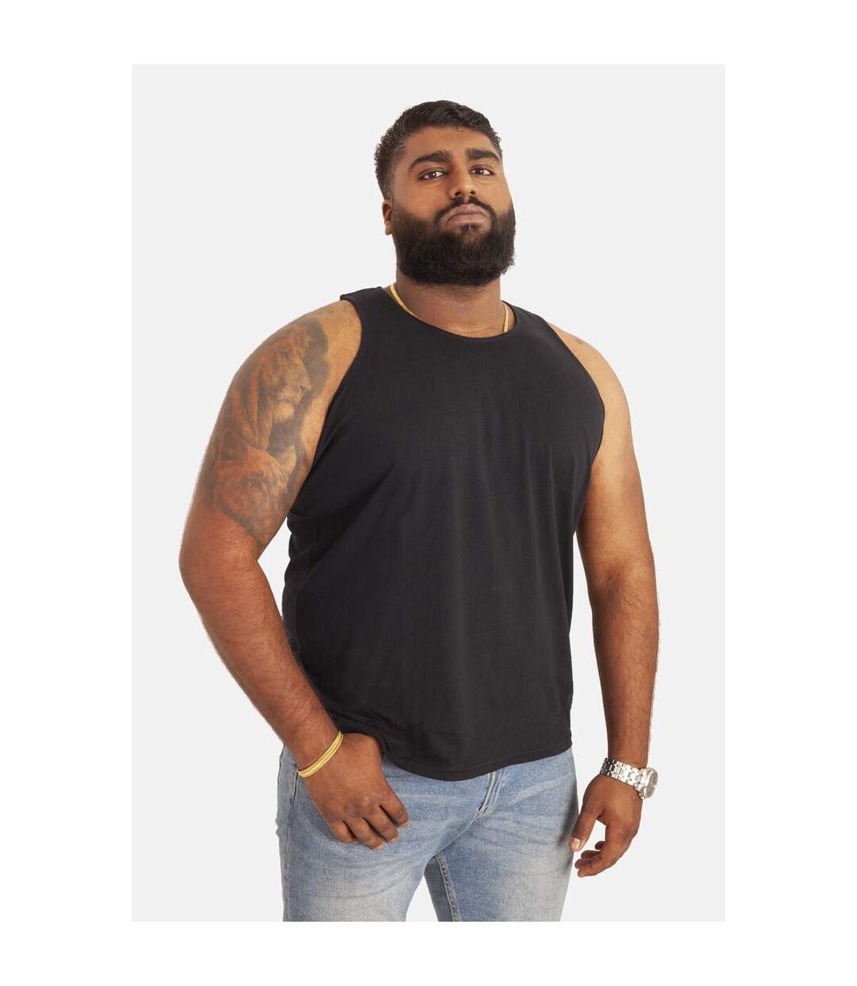 Duke Mens Fabio-1 Muscle Vest (Black)