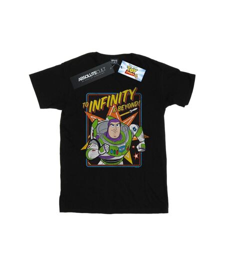 Disney Womens/Ladies Toy Story 4 Buzz To Infinity Cotton Boyfriend T-Shirt (Noir) - UTBI46980