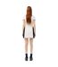 Womens/ladies Colour Block Pique Mini Skirt White Navy Lacoste-3