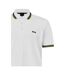 Polo Motif/style Rayure Contrastée Sur Bord Paddy Homme Blanc Vert Boss-2