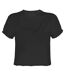 Womens/ladies Wolf Bad Omens Crop T-shirt Charcoal Amplified-2