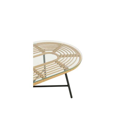 Table Basse de Jardin Celeste 90cm Naturel & Noir