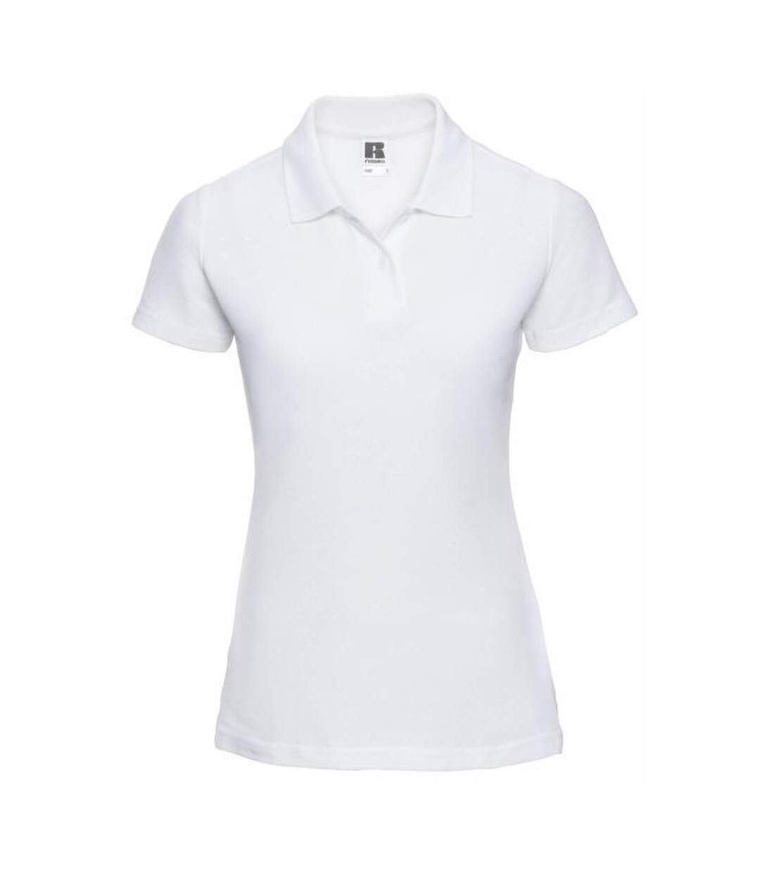Ladies 65/35 Hard Wearing Pique Short Sleeve Polo Shirt White Jerzees Colours-1