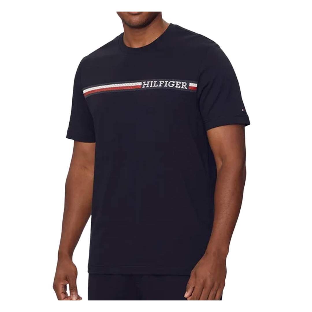 T-shirt Marine Homme Tommy Hilfiger Chest Stripe - 3XL-1