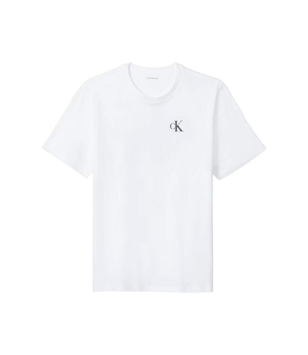 Mens Mono Back Print Regular T-shirt Bright White Calvin Klein-2
