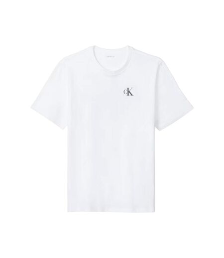 Mens Mono Back Print Regular T-shirt Bright White Calvin Klein