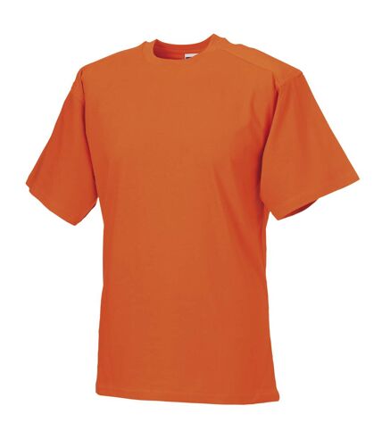 Russell Europe Mens Workwear Short Sleeve Cotton T-Shirt (Orange) - UTRW3274