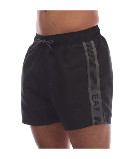 Short De Bain Style Logo Homme Noir Emporio Armani