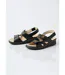 Sandales cuir brodé grande largeur-5
