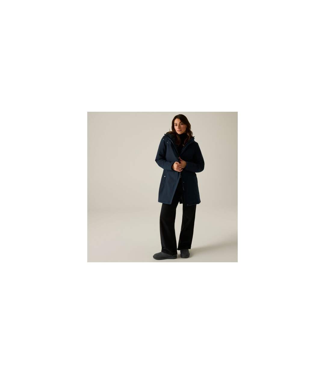 Veste Motif/style Imperméable Femme Bleu Marine Noir Regatta-1