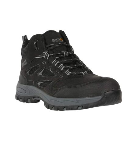 Mens mudstone safety boots black/granite Regatta